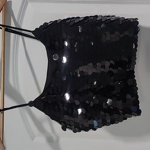 Sequence crop top with spaghetti straps